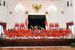 Penerima Medali Asian Games 2018 (Foto: Setkab)