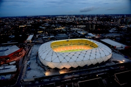 Arena da Amaznia, salah satu stadion baru yang dibangun untuk Piala Dunia 2014 (Sumber: copa2014.gov.br)