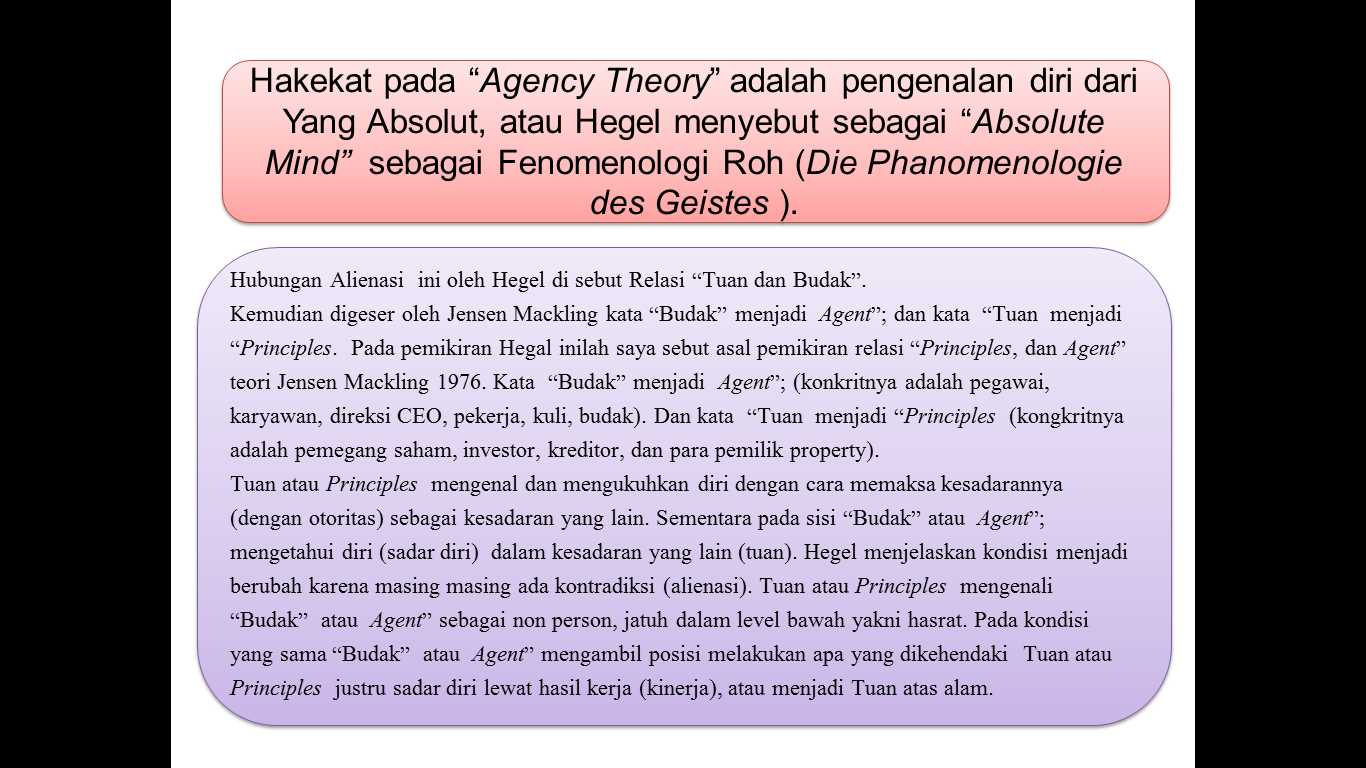 Hegel Dan "Agency Theory" Halaman 1 - Kompasiana.com