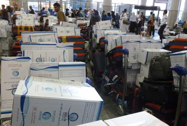 Ratusan ribu galon air zamzam setiap hari keluar dari Bandara King Abdul Azis, Jedah (Dok Pribadi)
