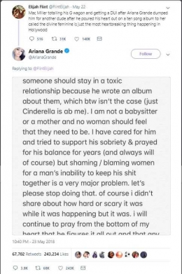 Cuitan Ariana Grande di Twitter | Dokumenasi Pribadi