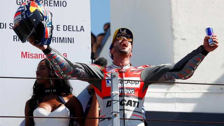 Pembalap Ducati Andrea Dovizioso memenangi GP San Marino 2018 (Sumber : Tempo Foto - Tempo.co)