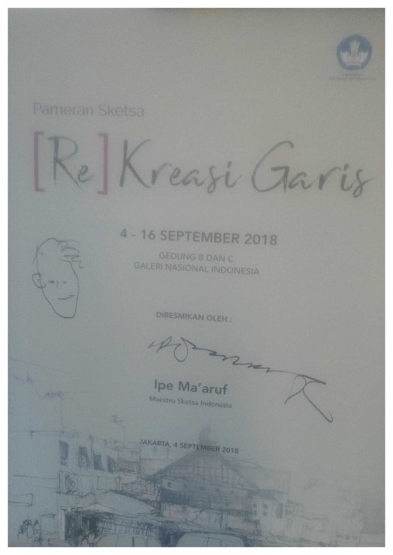Poster Pameran si depan pintu Gedung B Galeri Nasional Indonesia ( foto by :Joko Dwi )