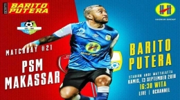 Derby Indonesia Tengah, Barito Putera vs PSM Makassar (Grafis : Banjamasinpost.tribunnews.com)