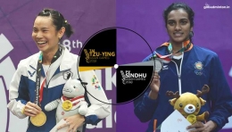 Dua tunggal putri top dunia yang juga finalis Asian Games 2018, Tai Tazu-ying dan Pusarla Sindhu, tersingkir cepat di Japan Open 2018/Foto: Medium.com 