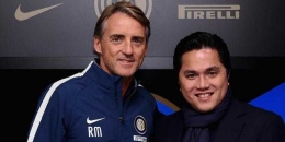 Roberto Mancini dan Erick Thohir/Kompas.com