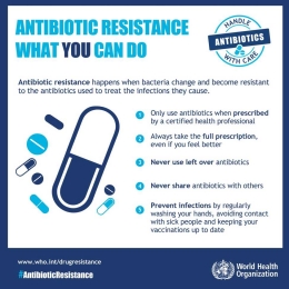 Gambar4. Anjuran dari WHO untuk mencegah resistensi antibiotik (Sumber: http://www.who.int)