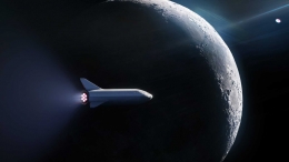 Tahun 2023 tamasya ke bulan akan menjadi kenyataan. Ilustrasi: SpaceX