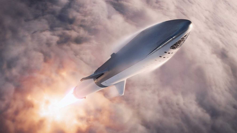 the Big Falcon Rocket (BFR) . Ilustrasi: SpaceX