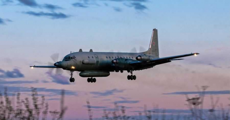  The Soviet-designed Ilyushin Il-20 was brought down by Syria’s air defense systems. Photo: nikita shchyukin/Agence France-Presse/Getty Images 