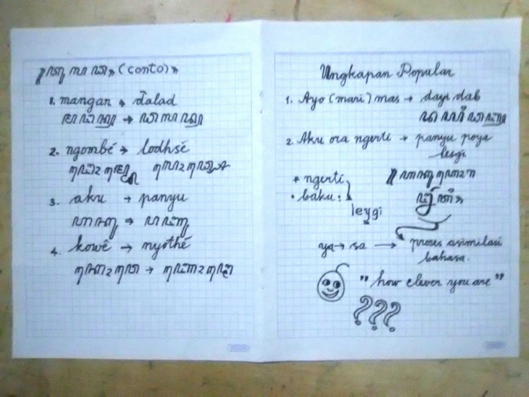 Coretan sendiri