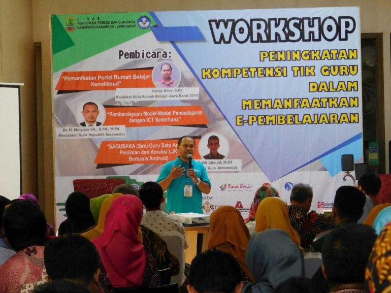 Duta Rumah Belajar Jawa Barat 2018 Cecep Gaos (Dok. Workshop e-Learning Karawang)