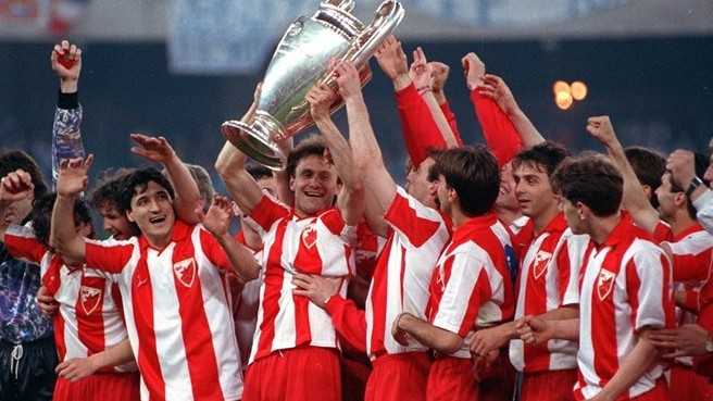 Red Star Belgrade alis Crvena Zvezda juara Piala Champions 1991 I Gambar : Gettyimages