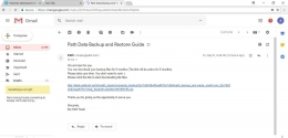 Back up data path ke gmail