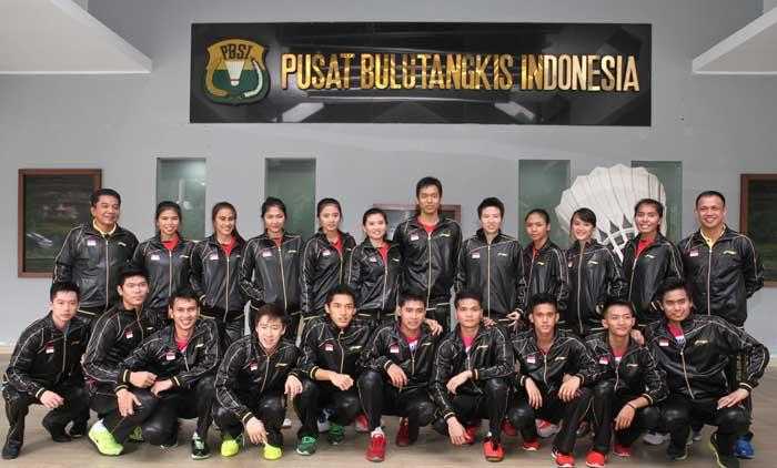 Tim Indonesia di Piala Sudirman 2015, tanpa keikutsertaan Ginting. Foto: PBSI.