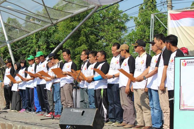 BAWASLU KAB.BOJONEGORO DEKLARASI KALAH TERHORMAT MENANG BERMARTABAT/dokpri