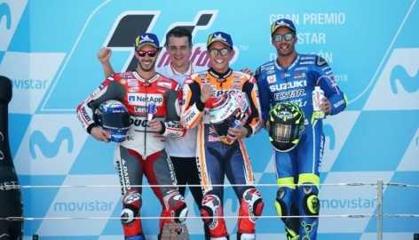 Podium MotoGP Aragon 2018, sumber : Otorider.com