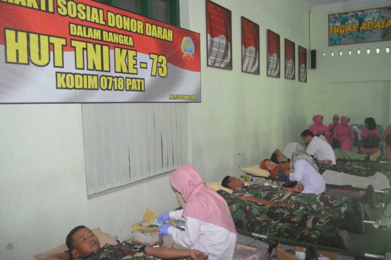 Donor Darah HUT ke 73 TNI
