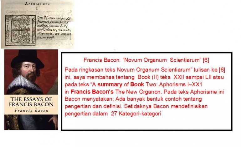 Francis Bacon: "Novum Organum  Scientiarum" [6]