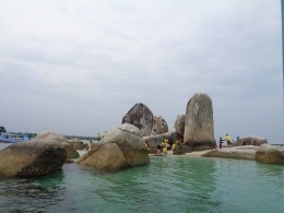 Para pengunjung pulau Batu Belayar (dok.pribadi)