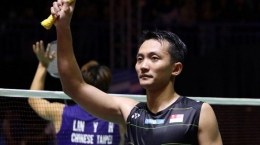 Tunggal putra Indonesia, Ihsan Maulana Mustofa, 'babak belur' di Chinese Taipei Open 2018/Foto: Wartakota Tribunnews