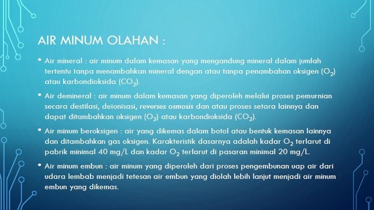 Jenis air minum olahan (dok.Diana Sunardi)