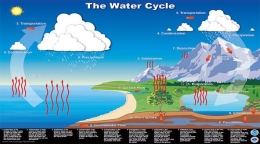 Siklus air yang ada di bumi. Gambar: teknosains.com
