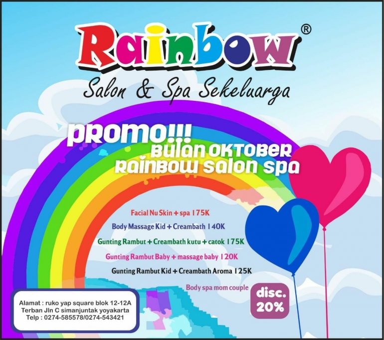 Promo Rainbow Salon dan Spa