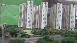 Miniatur Rusun Kelapa Village Jakarta Timur seperti yang dijanjikan Anies DP 0 persen (poskotanews.com)