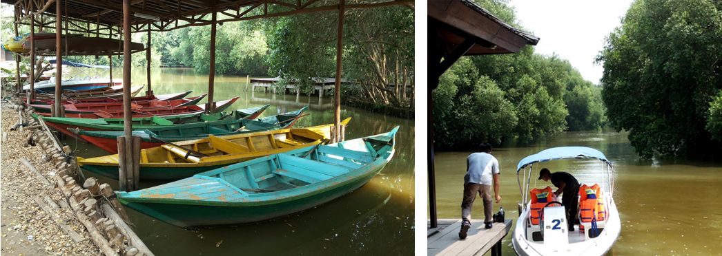 Sarana wisata air untuk mengelilingi areal hutan mangrove (Dokpri.)