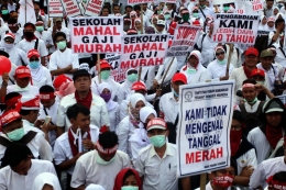 Aksi demonstrasi perawat (Poto: Netralnews.com)