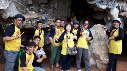 Kunjungan wisata ke gua berlian Rammang-rammang (Dokumentasi Foto Tim Kelti KSDH)