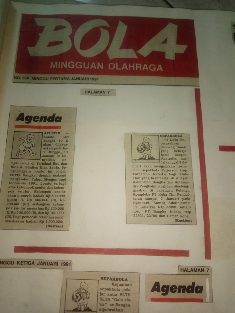 Dokumentasi tulisan saya yang pernah kirim ke tabloid BOLA (dokpri)