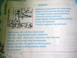 Geguritan (puisi), materi bahasa Jawa yang dirasa paling sulit. - Dokumen Buku Paket Bahasa Jawa kelas 5