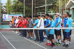 Peserta Turnamen Tenis Antar Klub se-Kabupaten Bantaeng (19/10/2018). (dokpri)