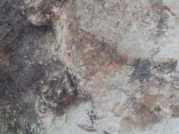 Lukisan telapak tangan manusia prasejarah (dok.pri)