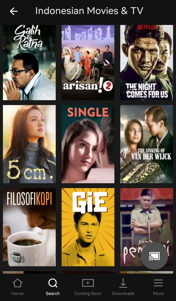 Katalog film Indonesia di Netflix(screenshot pribadi)