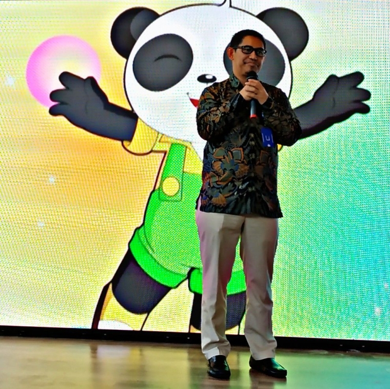 Arief Hidayat Thamrin, Ketua Dewan Pengawas TVRI saat Konferensi Pers peluncuran Program Drama dan Kartun Anak (dokpri)