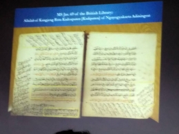Manuskrip yang menceritakan Kehebatan Wanita Sufi yang mengasuh P. Diponegoro foto dokpri
