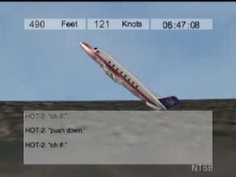 Kapal terbang Air Midwest menanjak tajam ke udara (Sumber: youtube.com)