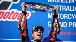 Vinales juarai seri MotoGP Australia 2018, sumber : Tribunnews.com