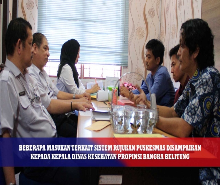 Pertemuan PDKP BABEL dengan Kepala Dinas Kesehatan Propinsi Bangka Belitung Terkait Kasus Sistem Rujukan BPJS Kesehatan (dokpri)