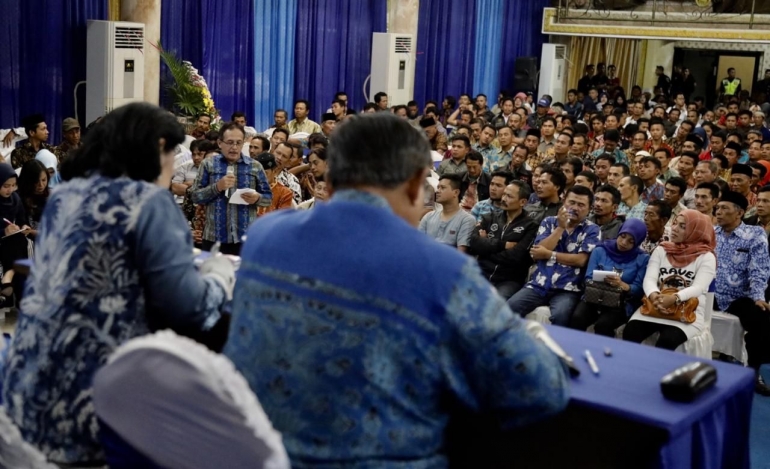 SBY dan Ibu Ani Yudhoyono di Banjarnegara/dokpri