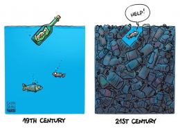 Mungkinkh jumlah sampah di laut lebih banyak dari jumlah ikan? (gambar:EU-UF)