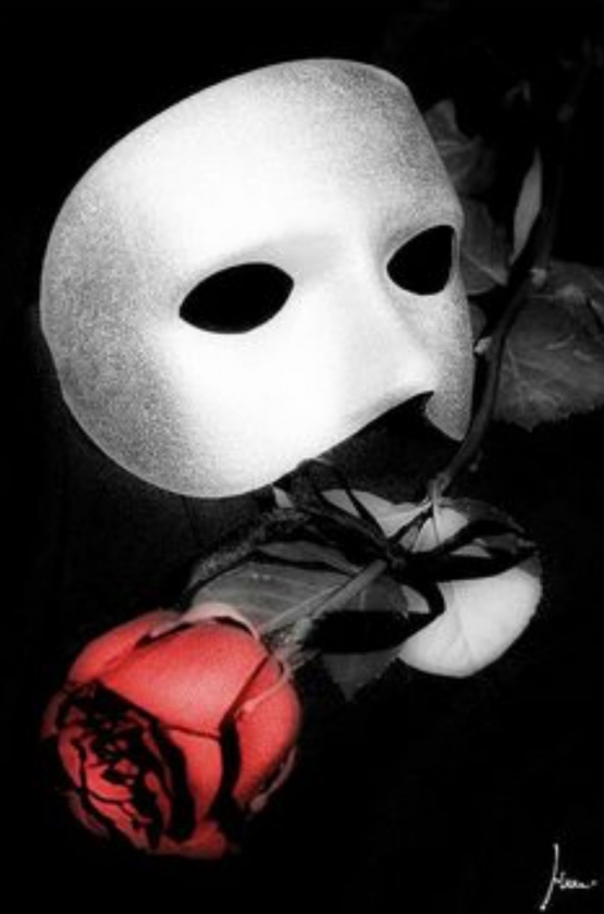 Red Rose with Black Ribbon,trademark Phantom.www.pinterest.com