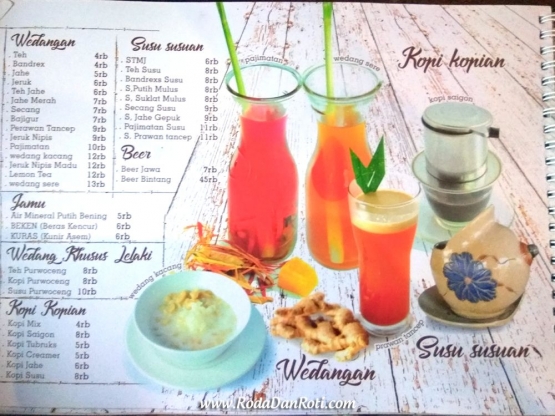 Gambar 0.7 Menu Minuman The House of Raminten (rodadanroti.com)