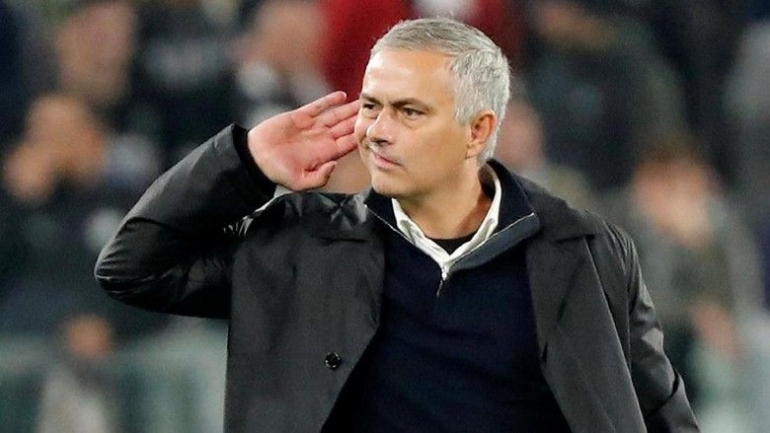 Ekspresi Jose Mourinho usai kemenangan Man United di Juventus Stadium | Reuters/Stefano Rellandini
