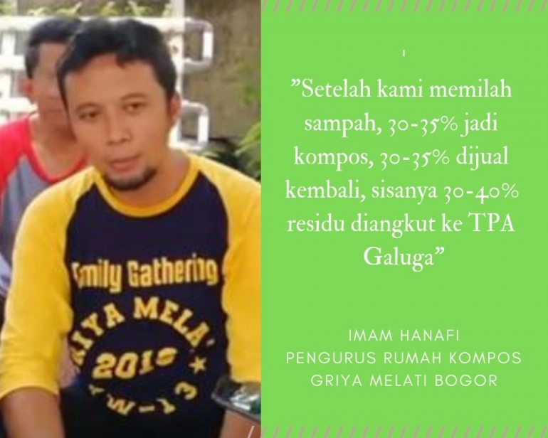 Imam Hanafi, Pengurus Rumah Kompos Griya Melati