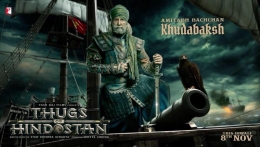 Amitabh Bachchan dalam film Thugs of Hindostan