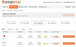 Pembelian tiket pesawat dapat dilakukan melalui Pegipegi.com. Foto milik pribadi.